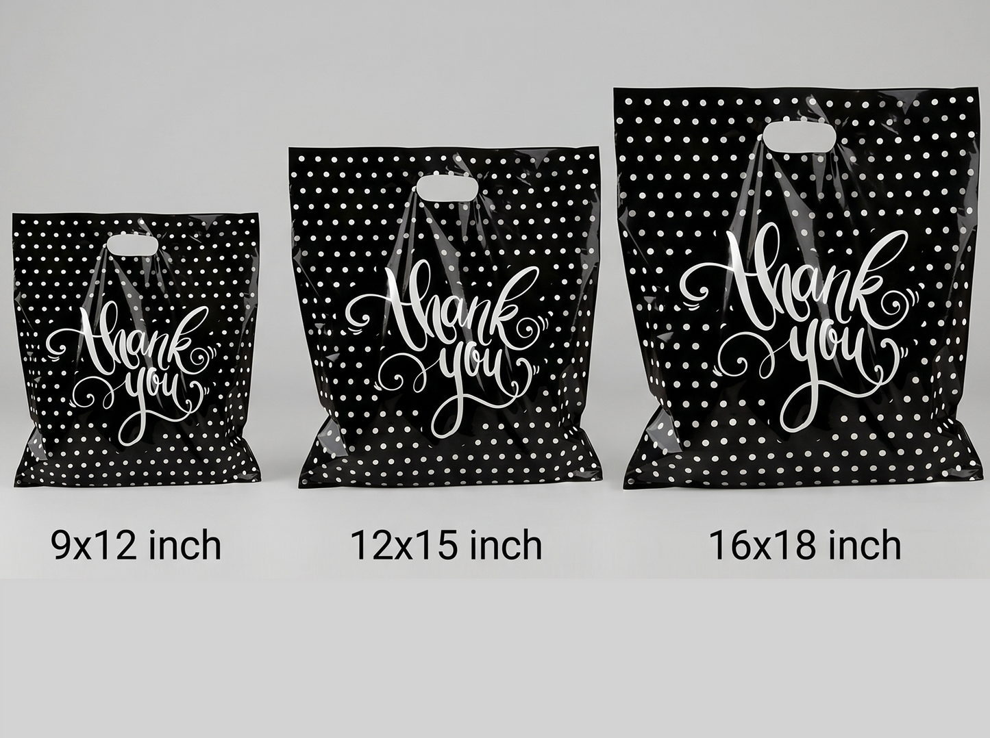 Large Thank You Bags - Polka Dot Design for Chic Presentation