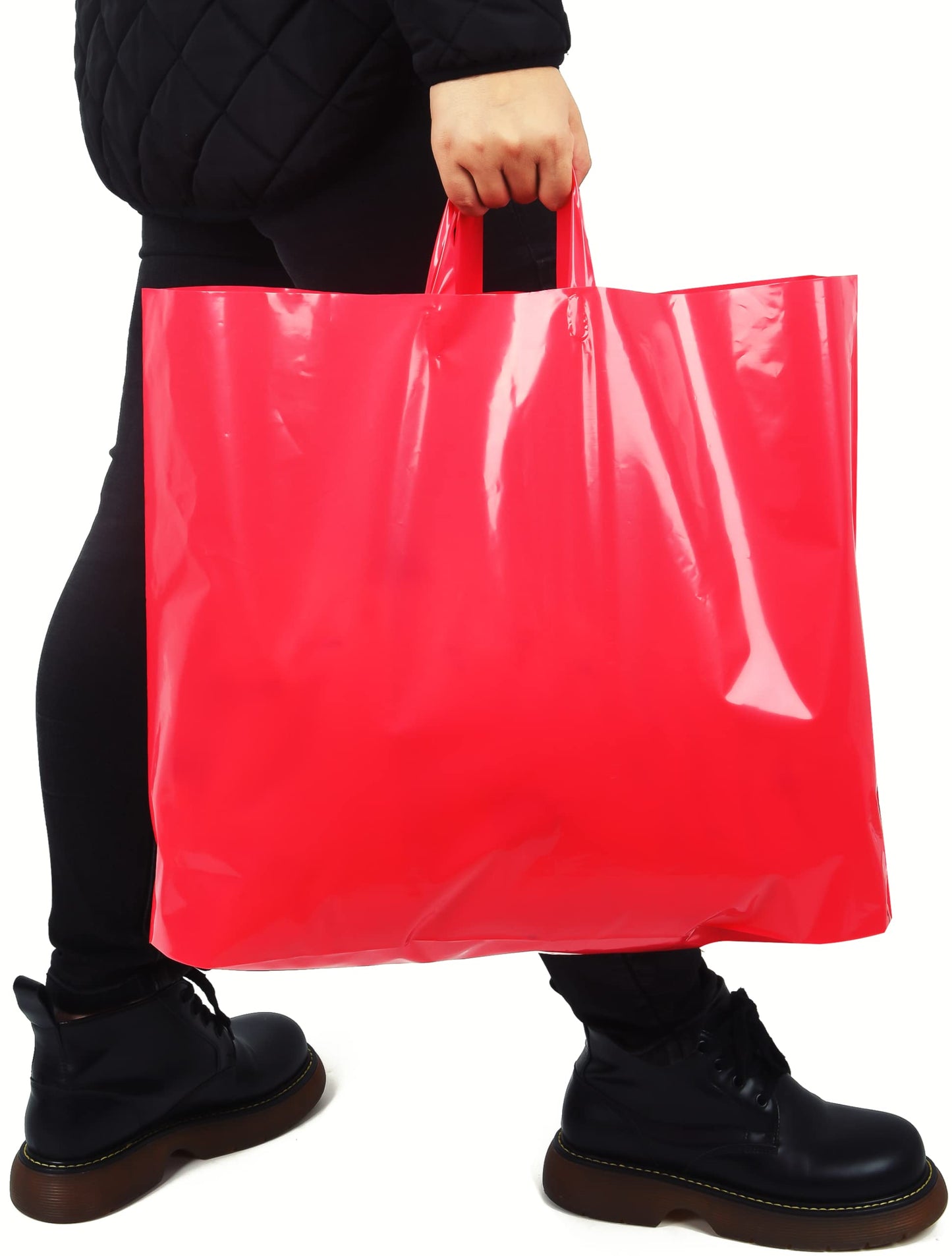 Large Retail Bags – Extra Thick 3 Mil Plastic Shopping Bags for Small Business