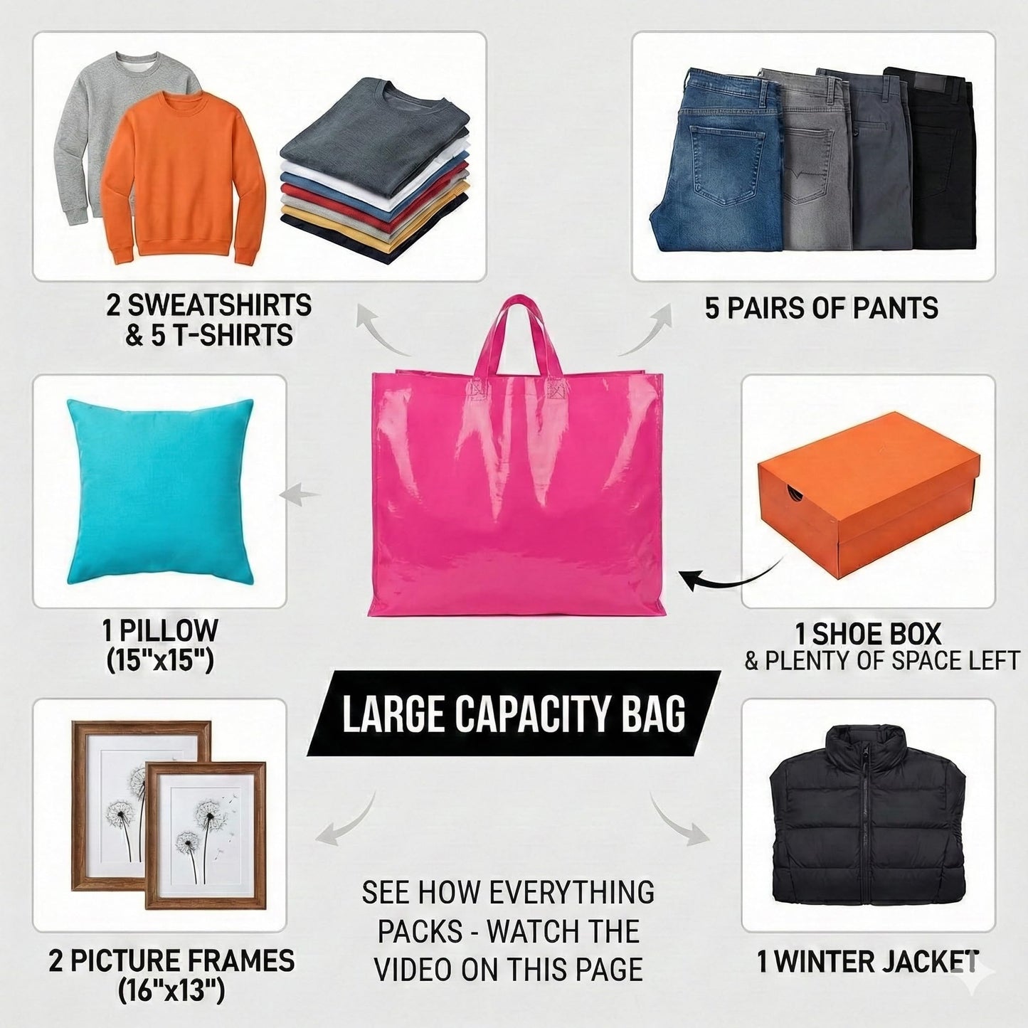 Camtoms Large Thank You Bags with Handles, Large Retail Bags for Merchandise, Boutique, Shopping - Camtoms