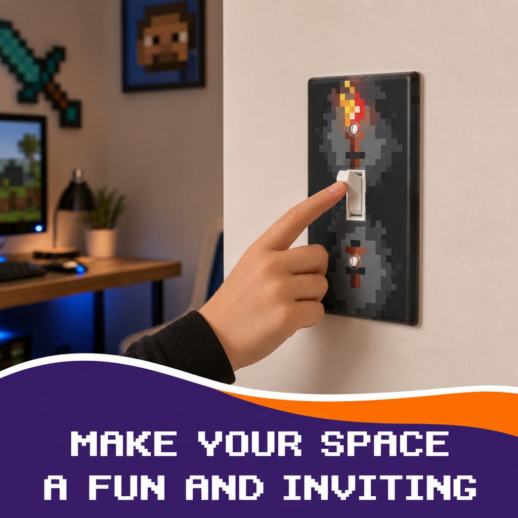 Light Switch Cover Plate for Gamers - Camtoms Unique Design