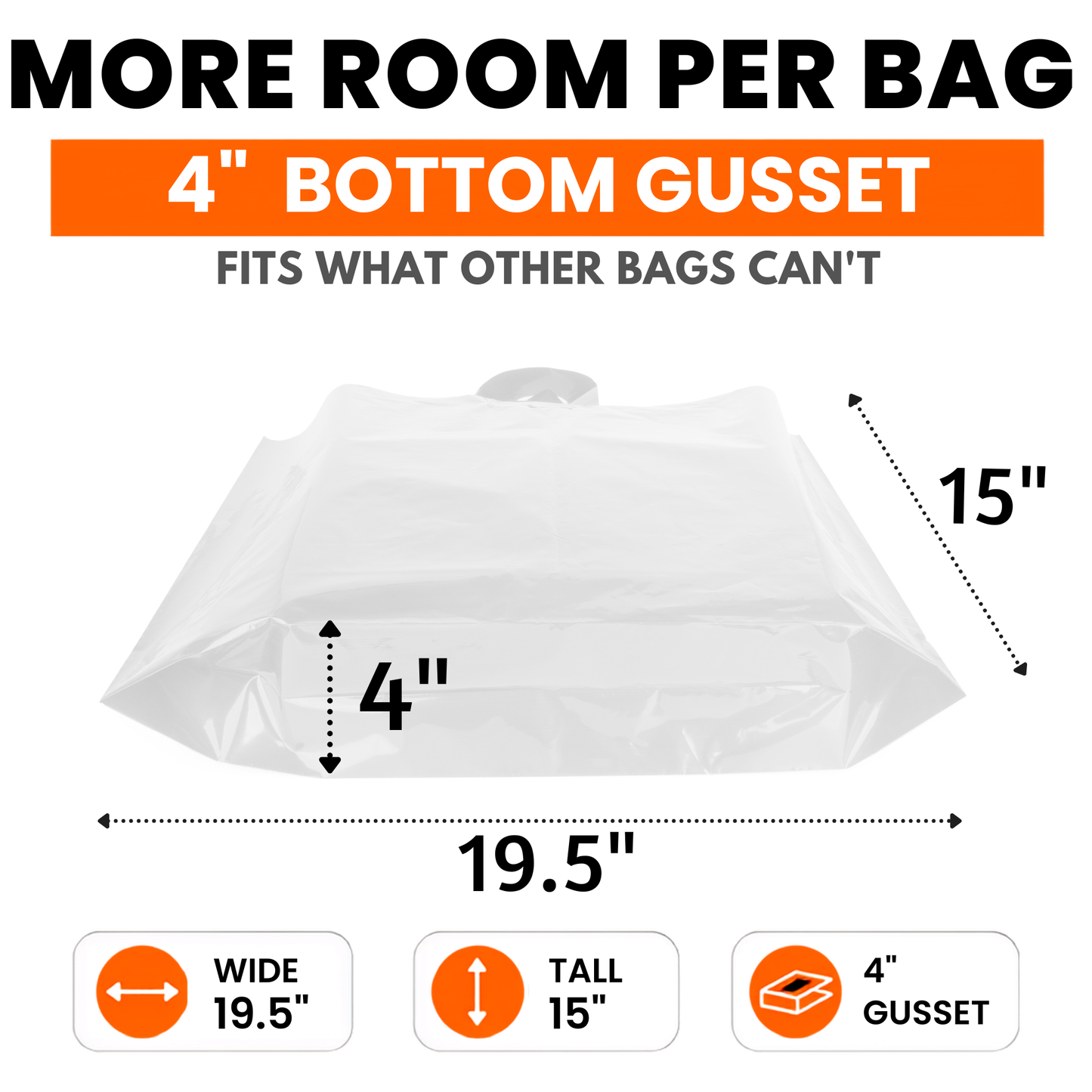 Large Plastic Shopping Bags - 60pcs for Easy Transport