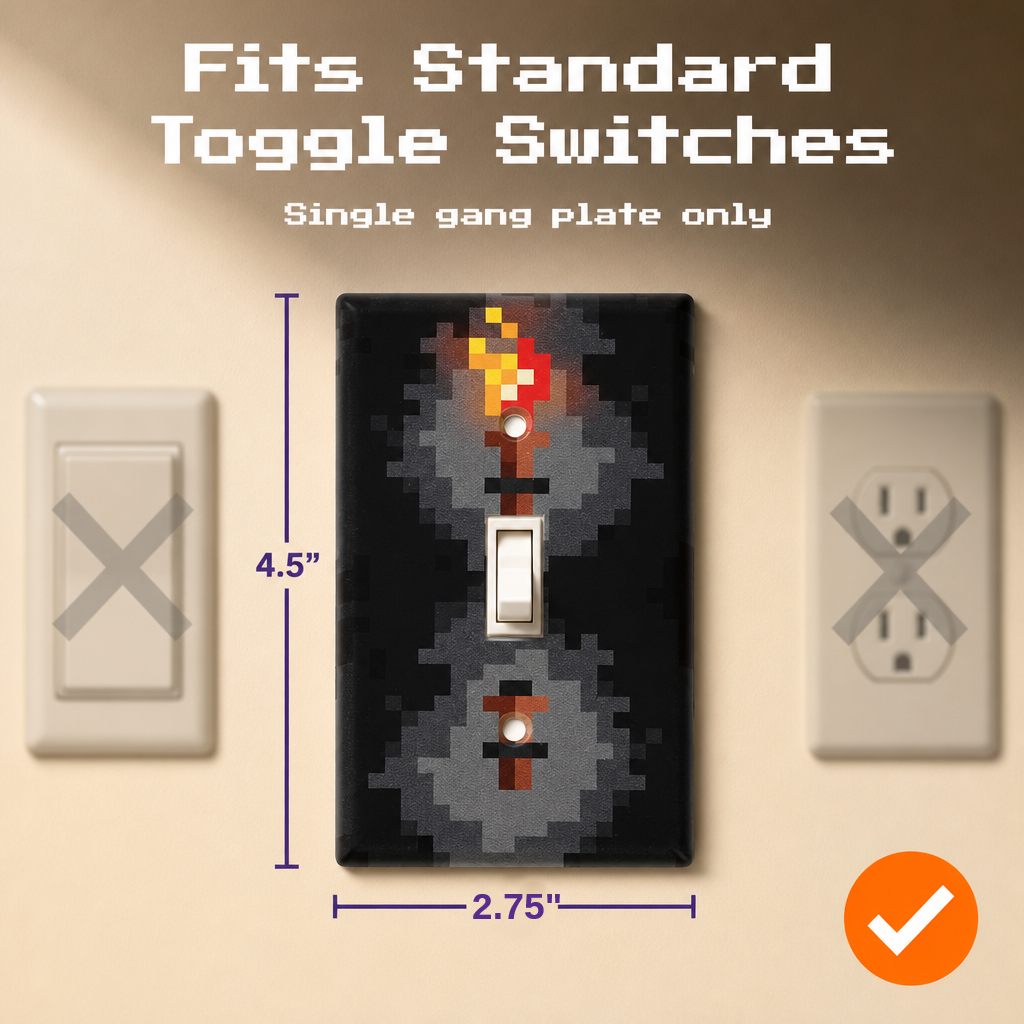 Light Switch Cover Plate for Gamers - Camtoms Unique Design
