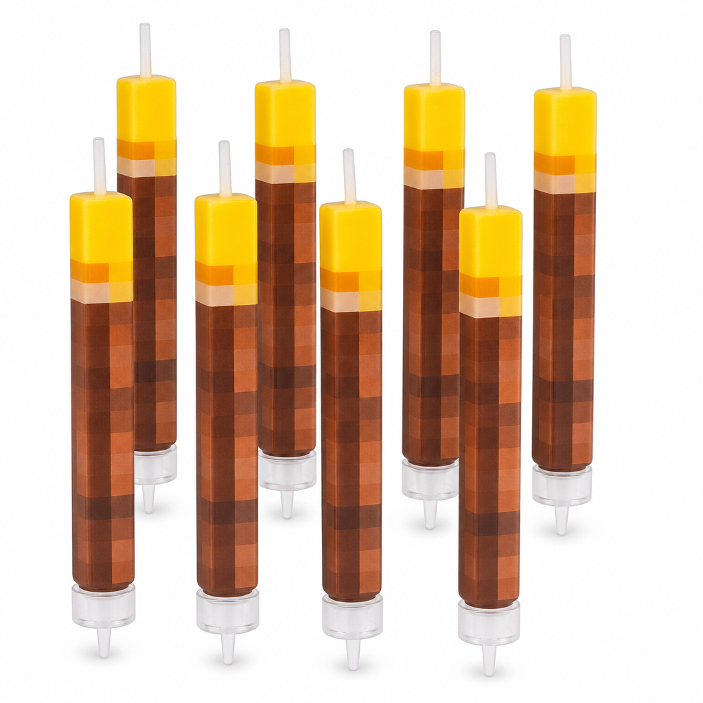 Pixel Torch Birthday Candles - Large 3-Inch Gaming Candles for Boys