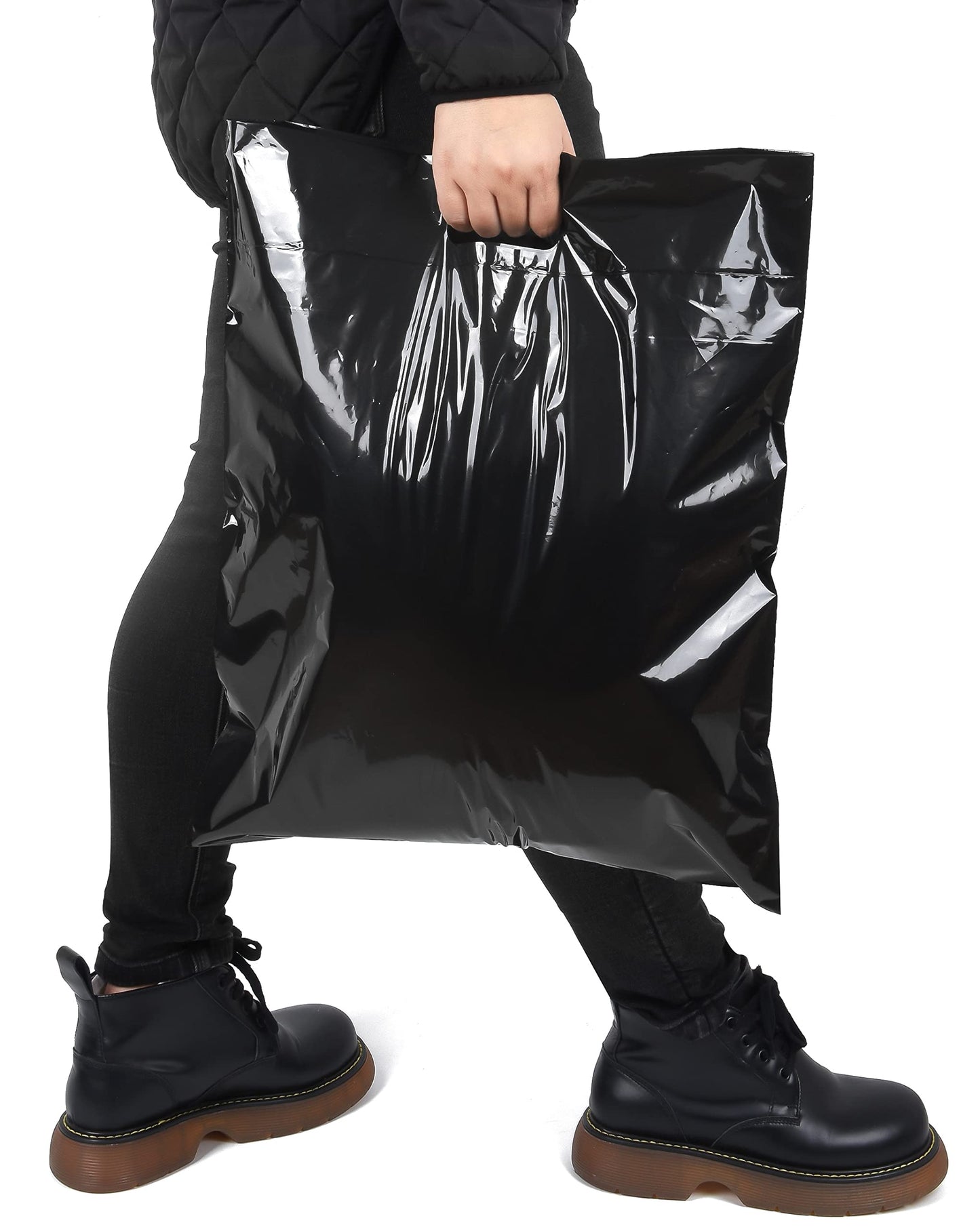 Large Retail Bags - 16x18 Shopping Bags with Reinforced Handles, 100 Pack