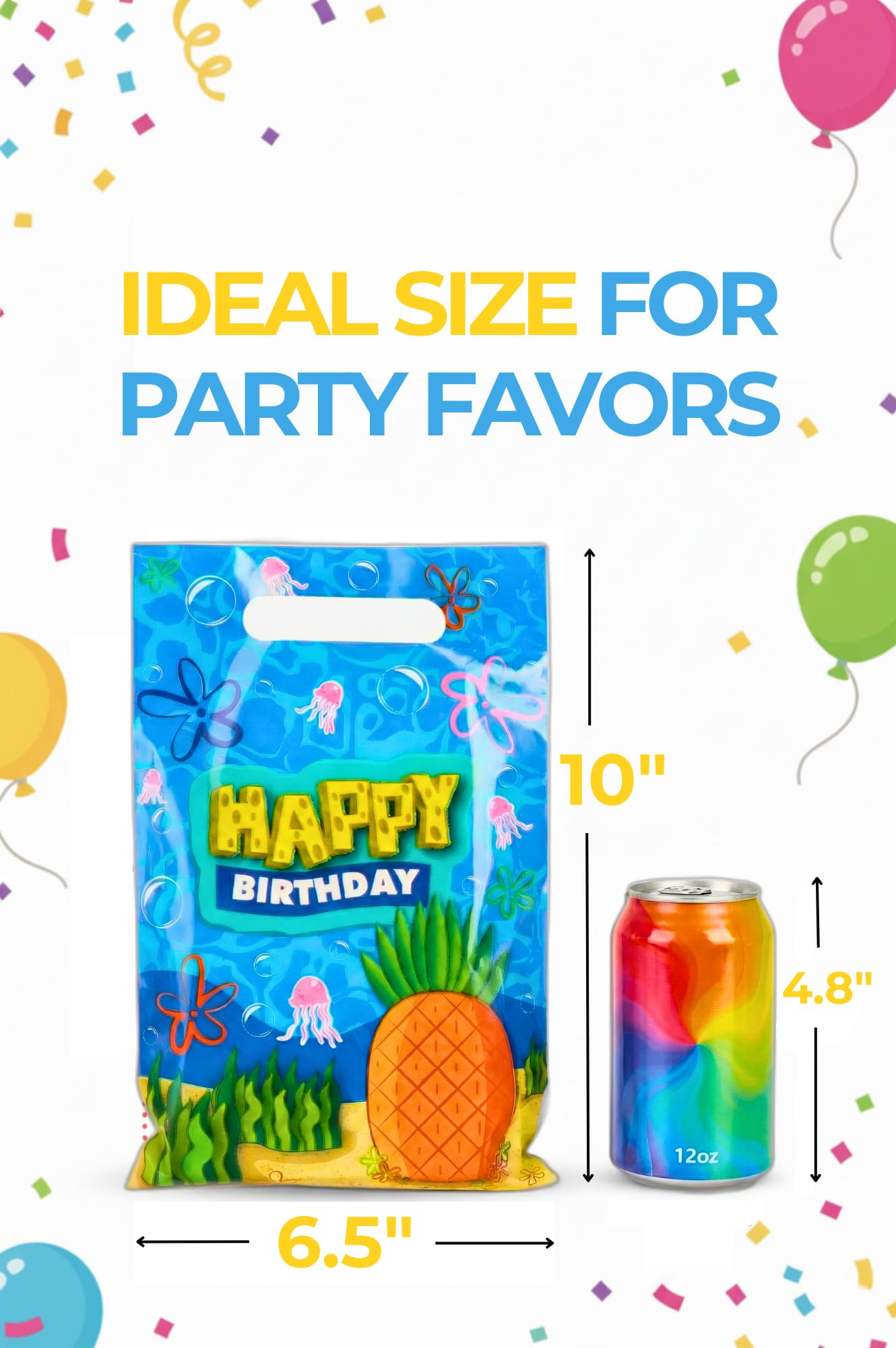 Birthday Party Bags - 60 pcs Fun & Vibrant Favor Bags