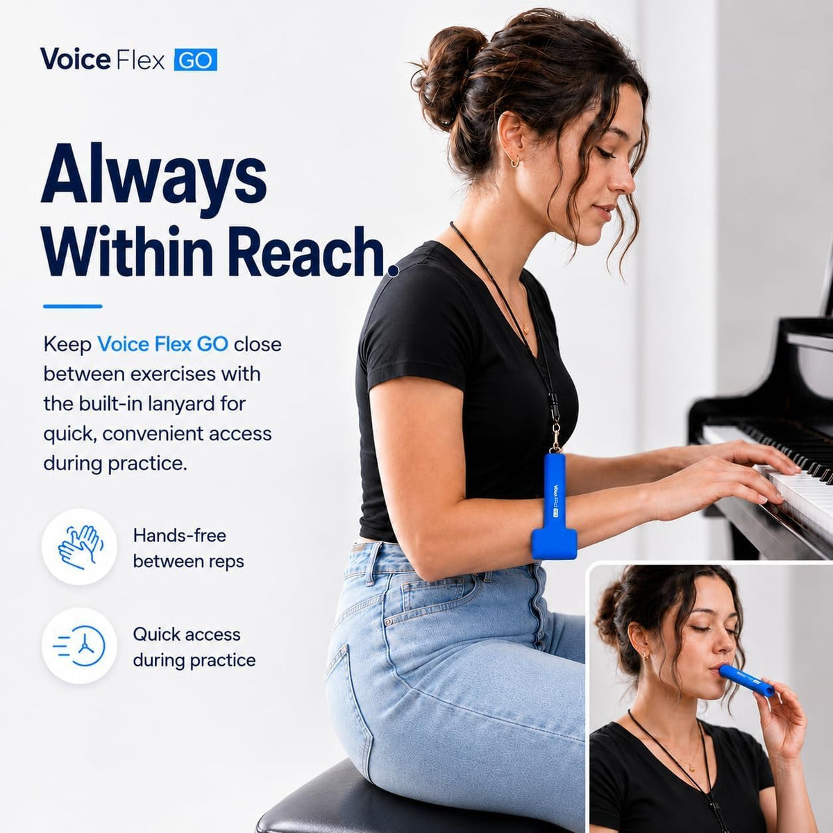Adjustable SOVT Vocal Trainer & Warm Up Tool for Singers - Voice Flex GO (Copy)