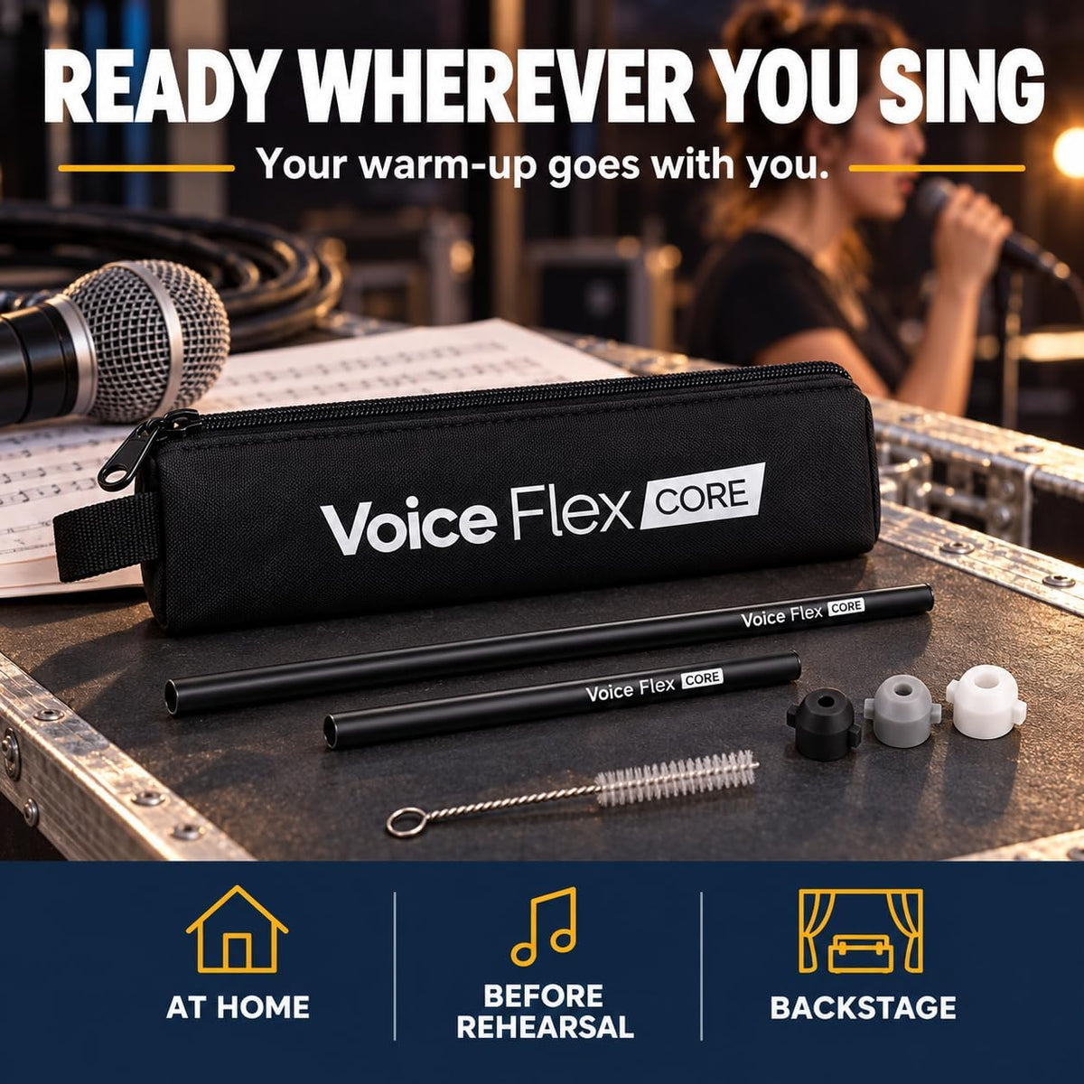 Vocal Trainer for Singing - Voice Flex CORE, 3-Level SOVT Straw Set