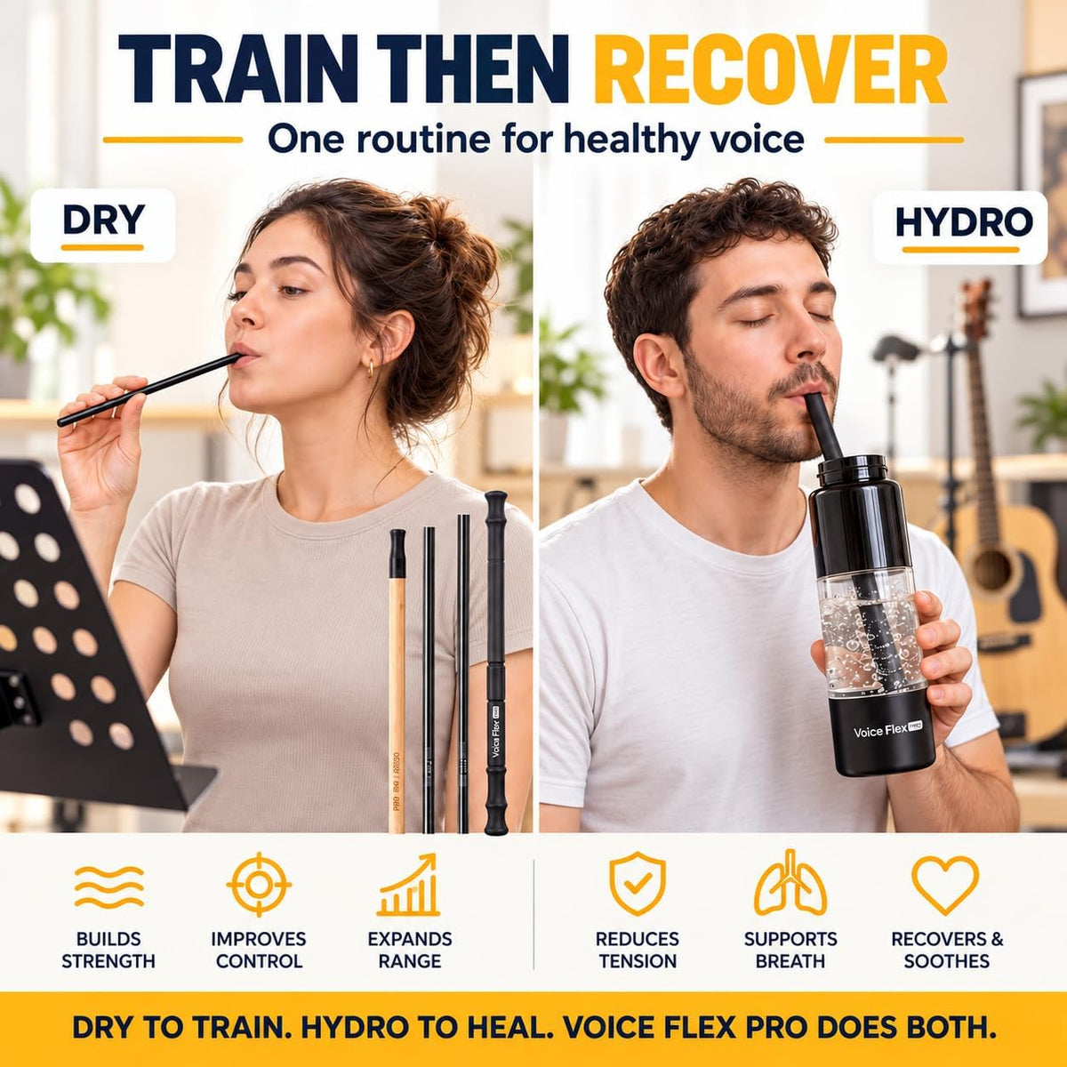Vocal Trainer for Singing - Voice Flex PRO - SOVT Straw Kit & Bottle (Copy)
