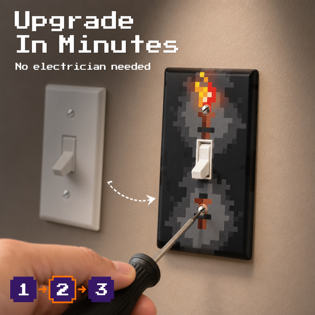 Light Switch Cover Plate for Gamers - Camtoms Unique Design