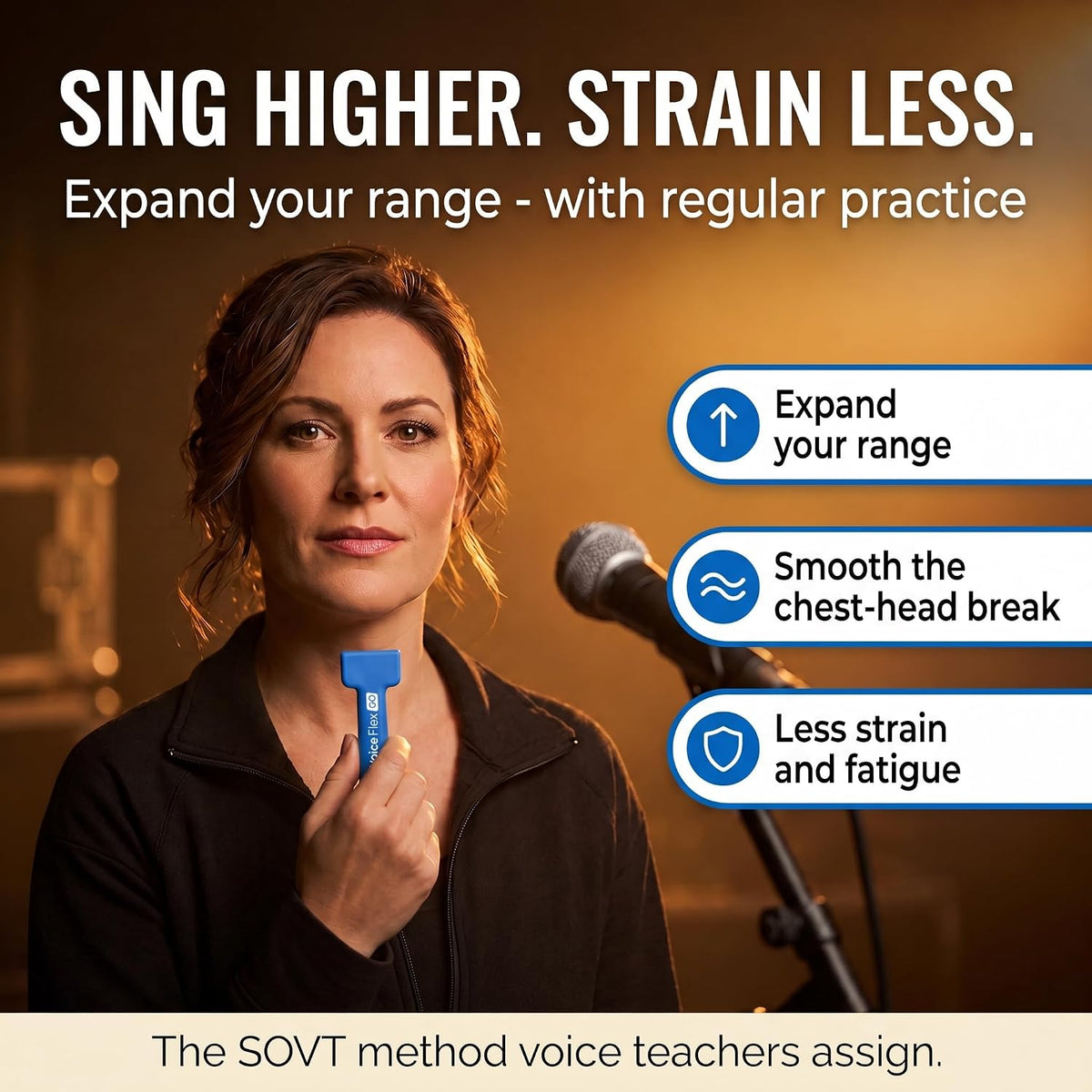 Adjustable SOVT Vocal Trainer & Warm Up Tool for Singers - Voice Flex GO (Copy)