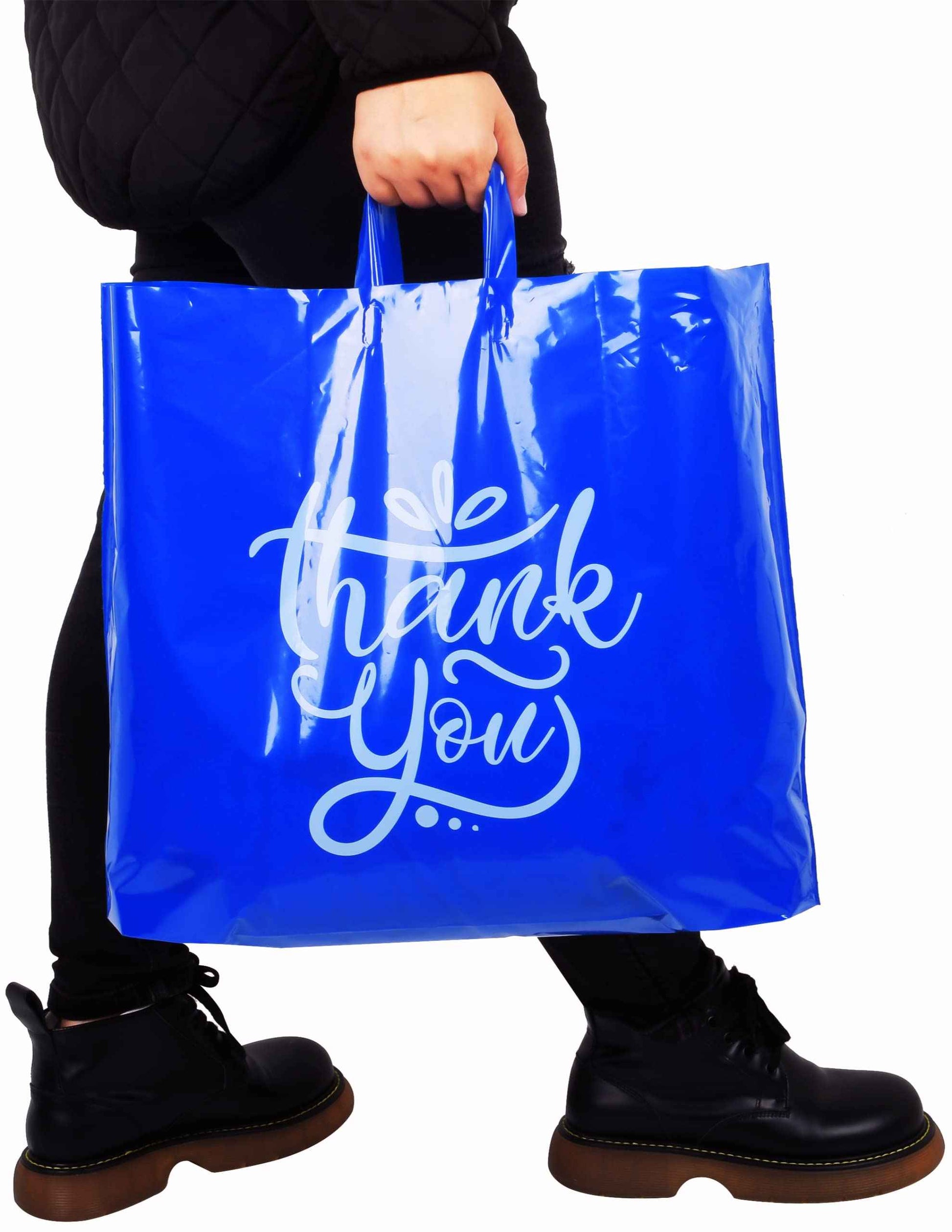 Camtoms Large Thank You Bags with Handles, Large Retail Bags for Merchandise, Boutique, Shopping