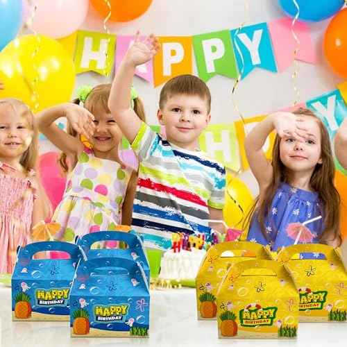 Camtoms 16pcs Party Favor Boxes, Birthday Party Bags, Goodie Bags, Candy Bags, Birthday Supplies, Small Gift Boxes