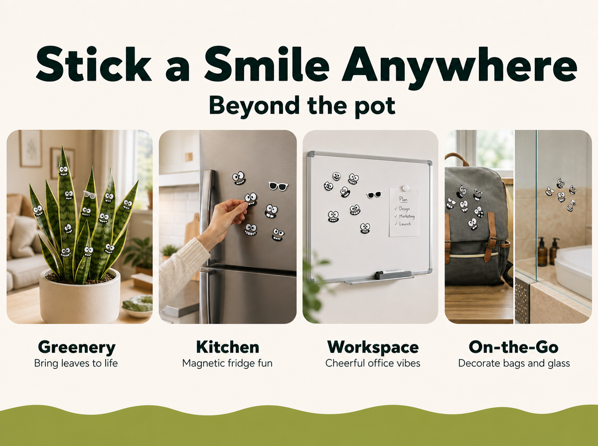 Plant Magnets: Adorable Expressions for Your Potted Plants