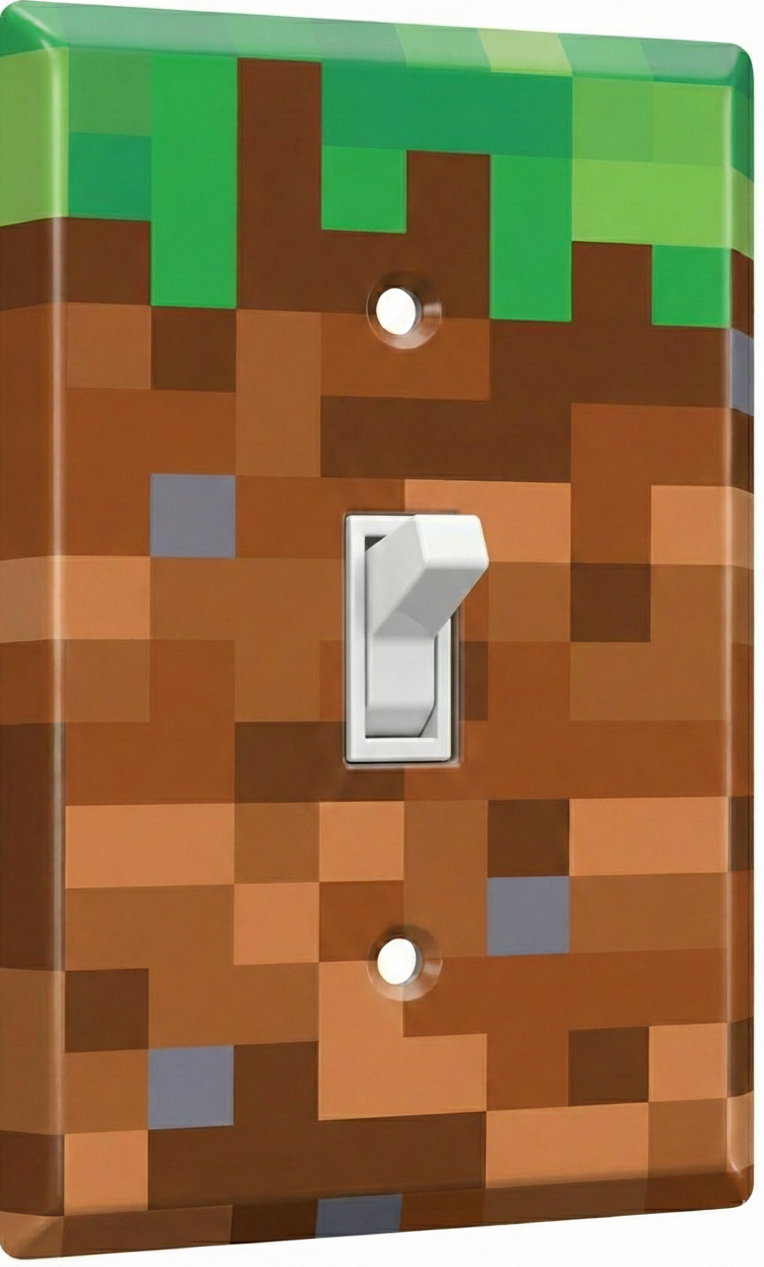 Light Switch Cover Plate - Pixel Inspired Design