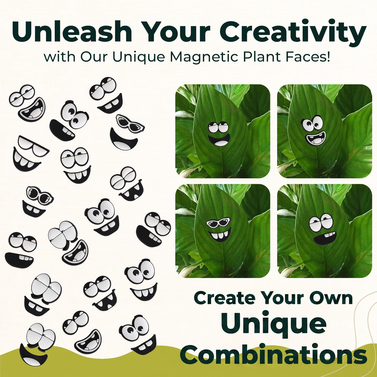 Plant Magnets: Adorable Expressions for Your Potted Plants