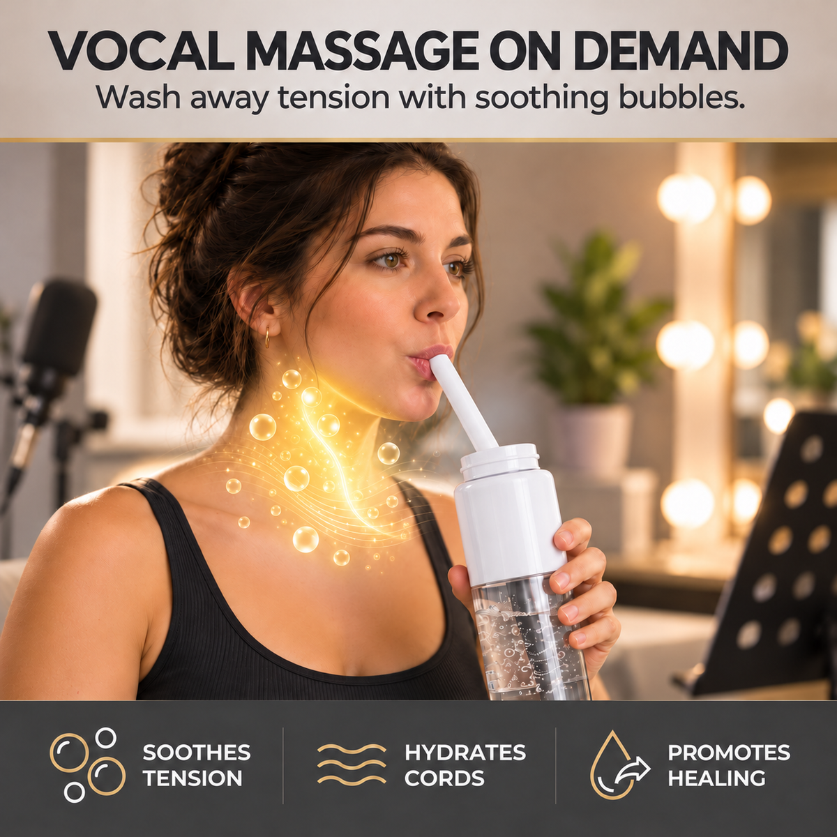 Vocal Trainer for Singing - Voice Flex PRO - SOVT Straw Kit & Bottle