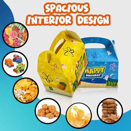 Camtoms 16pcs Party Favor Boxes, Birthday Party Bags, Goodie Bags, Candy Bags, Birthday Supplies, Small Gift Boxes