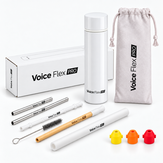 Vocal Trainer for Singing - Voice Flex PRO - SOVT Straw Kit & Bottle